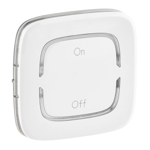   Legrand MyHome (Valena Allure) BE/KI jelölés széles burkolat, fehér - 755373