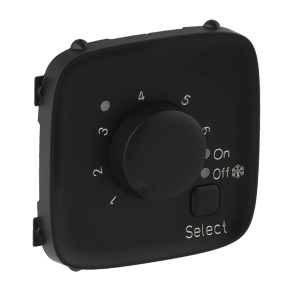   Legrand Valena Allure padlófűtés termosztát burkolat, fekete - 755328