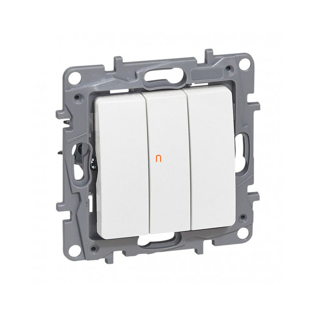 Legrand Niloé fehér hármas egypólusú kapcsoló, 10AX 764503