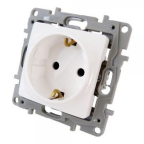   Legrand Niloé 2P+F csatlakozóaljzat biztonsági zsaluval (csavaros), fehér - 764529