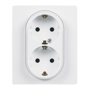   Legrand Niloé 2×2P+F csatlakozóaljzat biztonsági zsaluval (csavaros), fehér - 764544