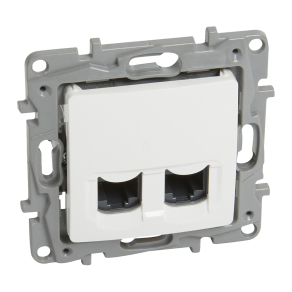   Legrand Niloé 2xRJ45 Cat.6 UTP csatlakozóaljzat, fehér - 764574
