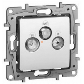   Legrand Niloé TV-RD-SAT aljzat átmenő (14dB), fehér - 764564