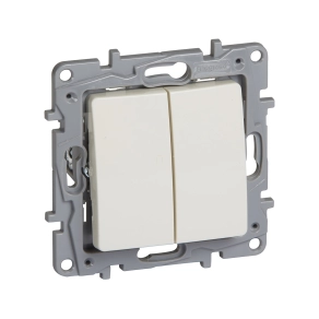   Legrand Niloé kettős váltóérintkezős nyomó, bézs - 764608