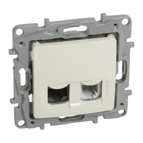   Legrand Niloé RJ11 + RJ45 Cat.5 UTP csatlakozóaljzat, bézs - 764670