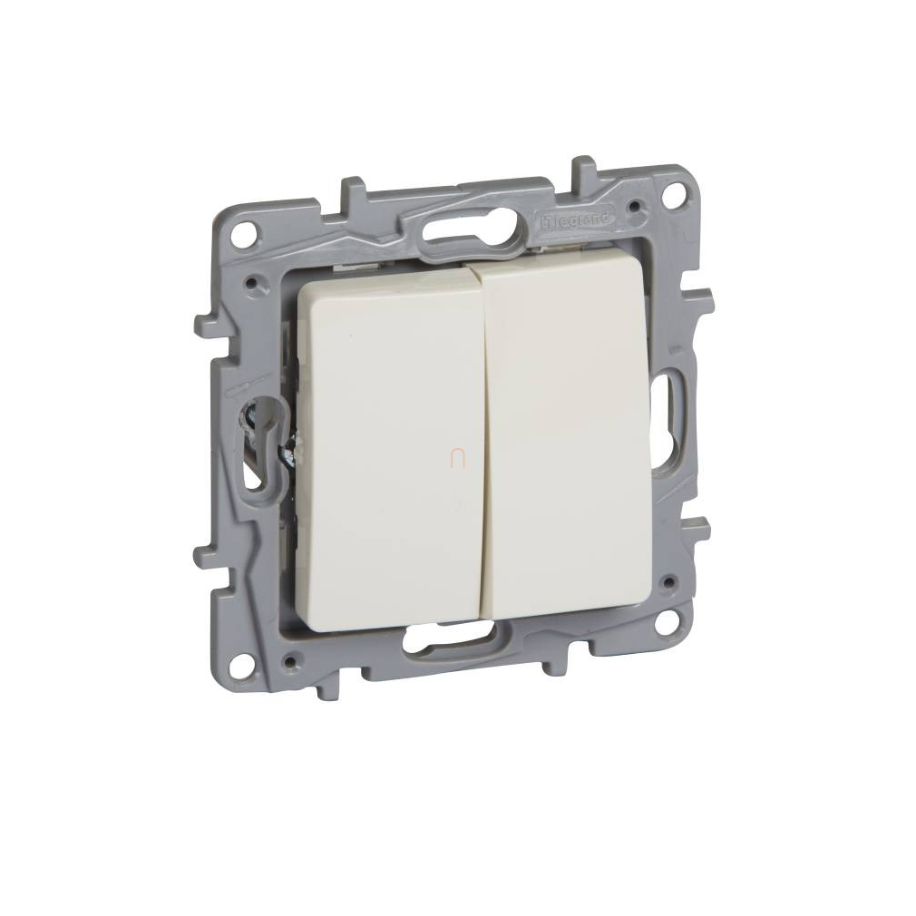 Legrand Niloé bézs váltókapcsoló 10 AX + nyomó 6 A - 250 V± 764609