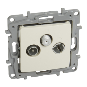   Legrand Niloé TV-RD-SAT aljzat végzáró (10dB), bézs - 764665