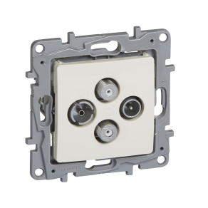   Legrand Niloé TV-RD-SAT-SAT csillagpontos aljzat, végzáró (1, 5 dB), bézs - 764666