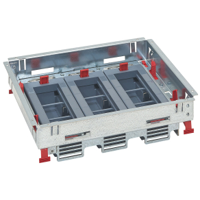   Legrand Standard 18 (3x6) modulos, horizontális, állítható magasságú standard padlódoboz, Mosaic-kal szerelvényezhető - 88021