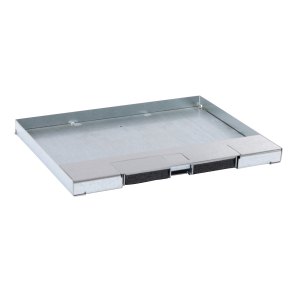   Legrand rozsdamentes acél fedél 12/18 modulos perem nélküli padlódobozhoz, max. 15mm burkolattal - 88104
