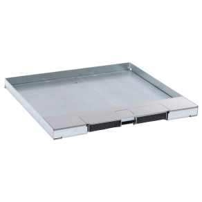   Legrand rozsdamentes acél fedél 16/24 modulos perem nélküli padlódobozhoz, max. 15mm burkolattal - 88105