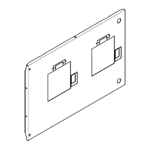   Legrand XL3 előlap 400mm 24mod DPX3630+motoros forrásátkapcsoló csuklópántos - 21069