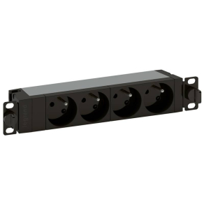   Legrand elosztósor 10/1U normál KIM:4xFR-francia szabvány TÁP: háztartási -2P+F 16A 1 méter" - 646800