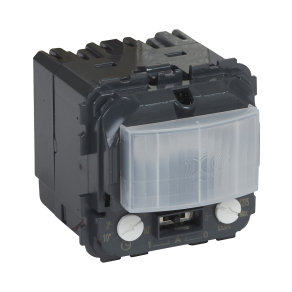   Legrand Soliroc mozgásérzékelős kapcsoló-3 vezetékes, max.1000W, 230V, 3-8m, 130fok, 3-1000lux, 1-16min.077826 - 77826