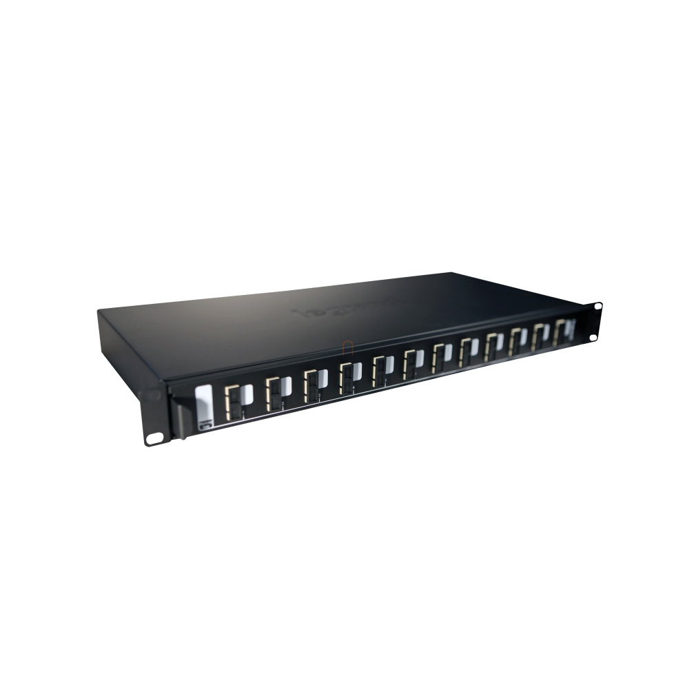 Optikai patch panel fix 12xSC duplex multimódusú 1U-19 col fekete LCS3l Legrand 032161