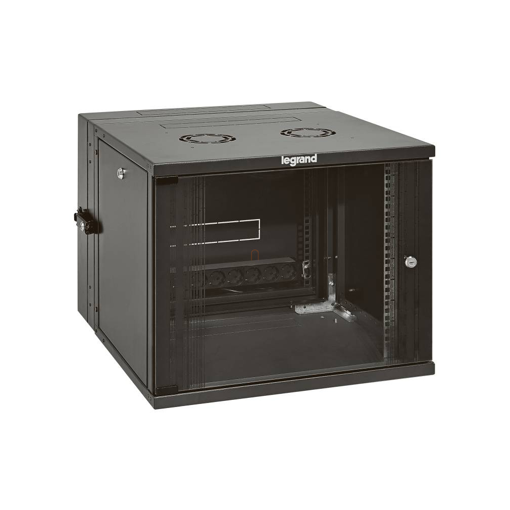 Leg.646225 fali rackszekrény 19'' 21U MAG:1022 SZÉL: 600 MÉLY: 610 antracit kétrészes üvegajtós készre szerelt MAX: 63 kg Linkeo