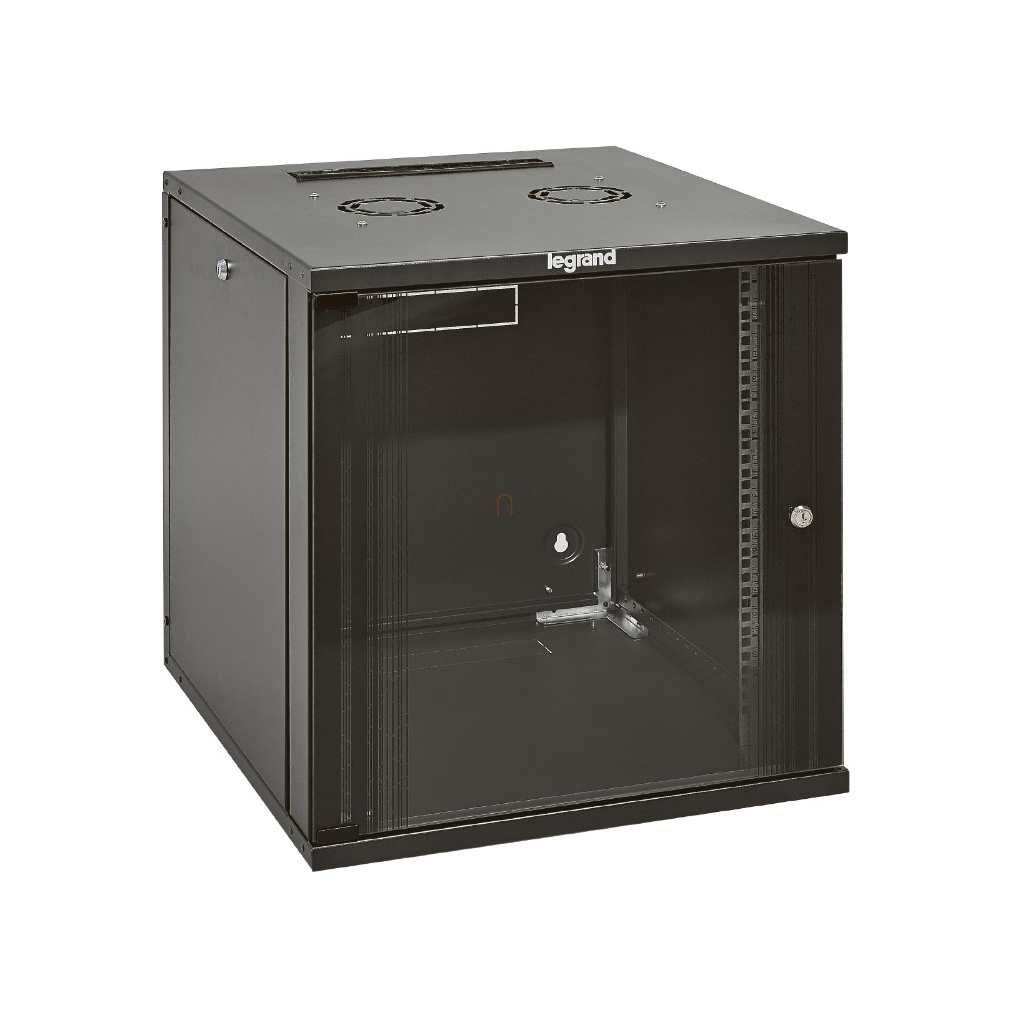Leg. 646265 fali rackszekrény 19co 21U, MAG: 1022, SZÉL: 600, MÉLY: 600, antracit, egyrekeszes, üvegajtós, lapraszerelt, MAX: 63 kg
