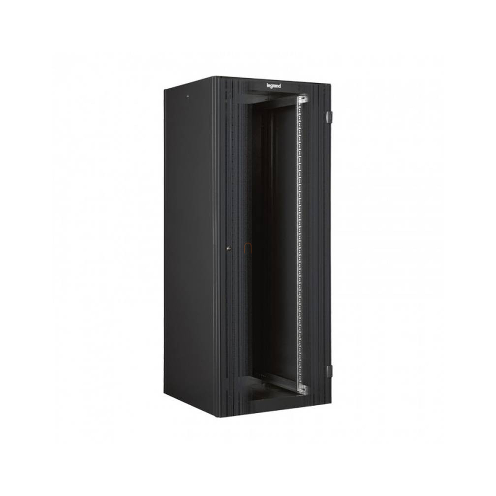 Leg. 646750 hálózati állószekrény 19coll 24U 600x600x1226 komplett antracit szimpla üvegajtós MAX: 400 kg készreszerelt Linkeo