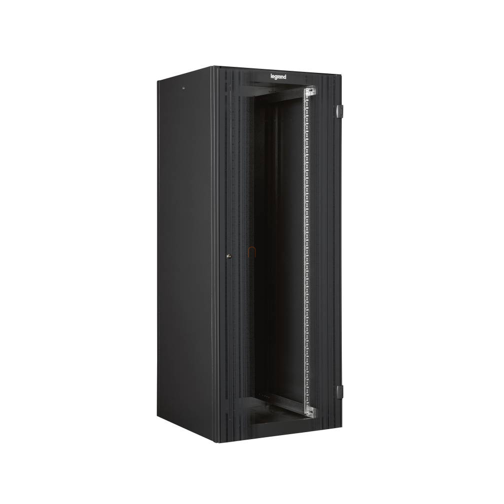 Leg. 646755 hálózati állószekrény 19coll 33U 600x600x1626 komplett antracit szimpla üvegajtós MAX: 400 kg készreszerelt Linkeo