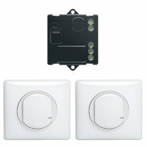   Legrand Céliane Netatmo párosított szett: alternatív kapcsolás mikromodul segítségével - 2 vezeték nélküli kapcsoló + mikromodul fehér - 67777