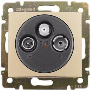   Legrand Valena TV/RD aljzat, végzáró, 1, 5 dB elefántcsont - 774332