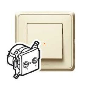   Legrand Cariva 773733 bézs TV-RD aljzat, 4dB végzáró keret nélkül - 773733