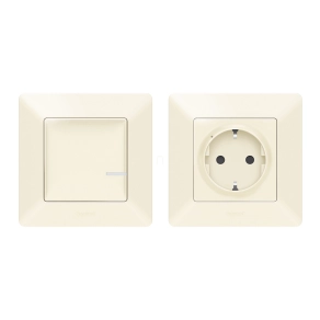   Legrand Valena Life-Netatmo okos előre párosított szett: 2P+F csatlakozóaljzat (V) + kapcsoló (ETV), elefántcsont - 752254