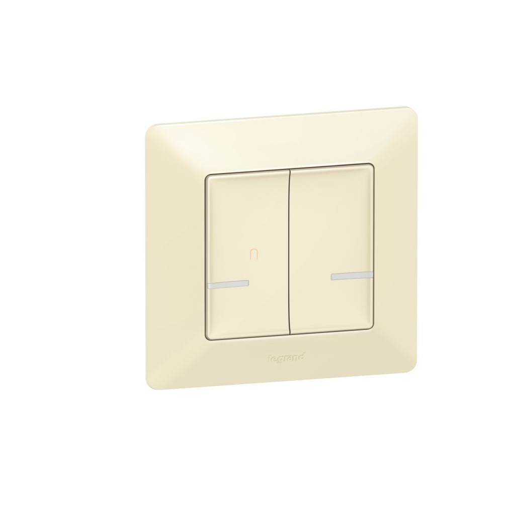 Valena Life Netatmo elefántcsont okos kettős kapcsoló (2x végrehajtó), nulla (N) vezető bekötéssel, 1-es kerettel 752288 Legrand