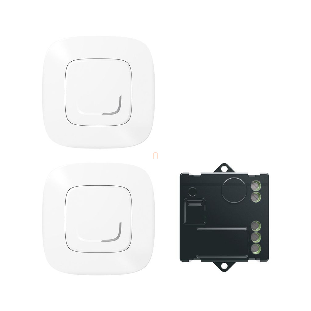 Netatmo 752550 Valena Allure fehér Párosított szett: Alternatív kapcsolás mikromodul segítségével - 2 vezeték nélküli kapcsoló + mikromodul  Legrand