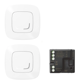   Legrand Valena Allure-Netatmo okos előre párosított szett váltókapcsoláshoz: mikromodul BE/KI + 2 db kapcsoló (ETV), fehér - 752550