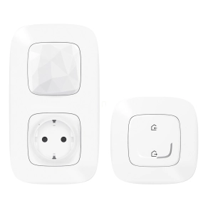   Legrand Valena Allure-Netatmo okos otthon kezdőkészlet: gateway + 2P+F aljzat (V) + távozás/érkezés szcenárió kapcsoló (ETV), fehér - 752596