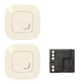   Legrand Valena Allure-Netatmo okos előre párosított szett váltókapcsoláshoz: mikromodul BE/KI + 2 db kapcsoló (ETV), elefántcsont - 752650