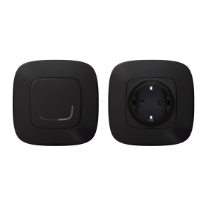   Legrand Valena Allure-Netatmo okos előre párosított szett: 2P+F csatlakozóaljzat (V) + kapcsoló (ETV), fekete - 752854