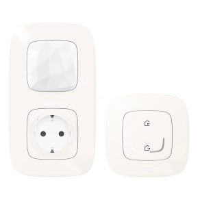   Legrand Valena Allure-Netatmo okos otthon kezdőkészlet: gateway + 2P+F aljzat (V) + távozás/érkezés szcenárió kapcsoló (ETV), gyöngyház - 752996