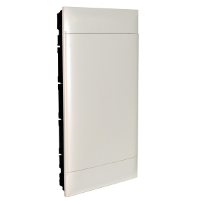   Legrand PractiboxS 4 sor 12 modul, gipszkartonba süllyeszthető kiselosztó(850°C), fehér ajtóval, védőföld és nulla elosztókapoccsal - 135164
