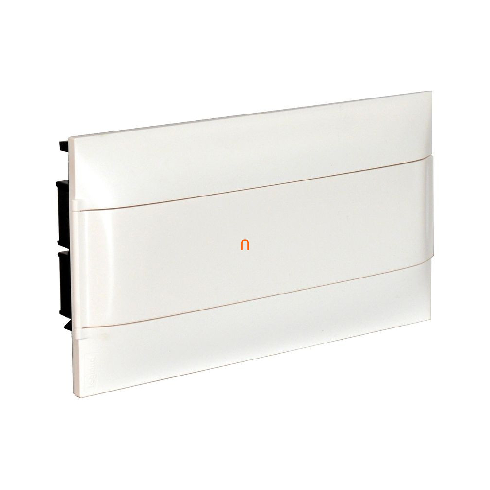 Legrand 137146 PractiboxS téglafalba süllyeszthető kiselosztó, 1 sor 18 modul, fehér ajtóval, védőföld és nulla elosztókapoccsal