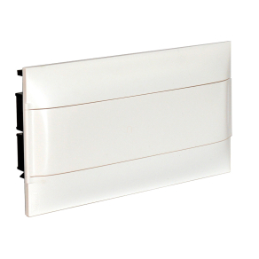   Legrand PractiboxS 1 sor 18 modul, gipszkartonba süllyeszthető kiselosztó(850°C), fehér ajtóval, védőföld és nulla elosztókapoccsal - 137166