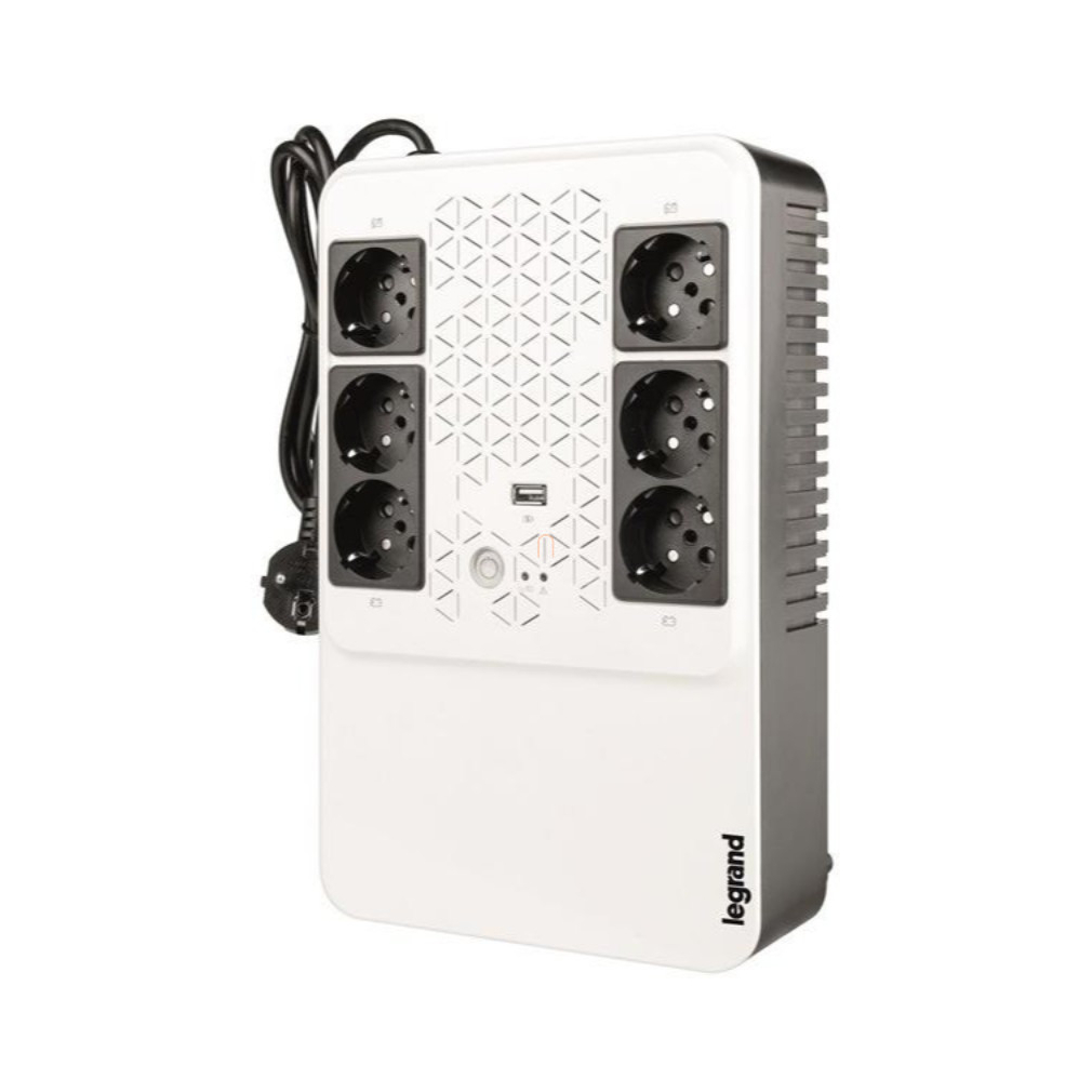 Leg. 310081 Keor-M UPS szünetmentes elosztósor 600VA (4+2)  USB töltővel (Allvays on)