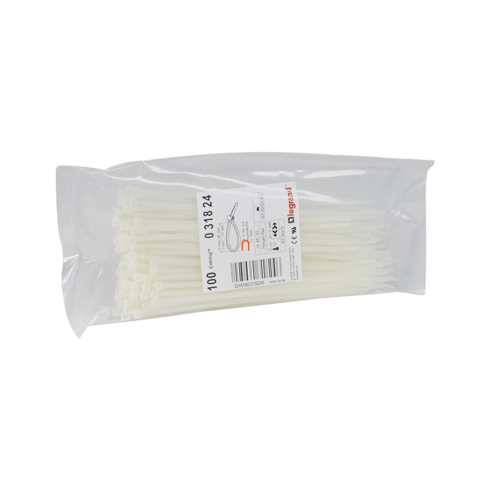 Legrand kábelkötegelő 180x3,5 natúr Colring 031824