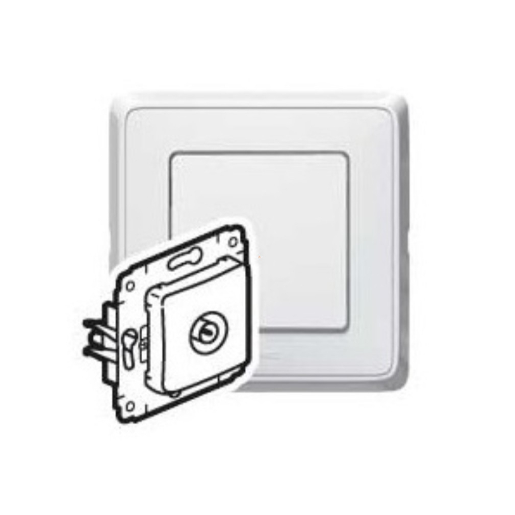 Legrand Cariva fehér TV aljzat, 1,5dB végzáró,csillagpontos keret nélkül (773678)