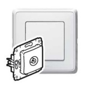   Legrand Cariva fehér TV aljzat, 1, 5dB végzáró, csillagpontos keret nélkül - 773678