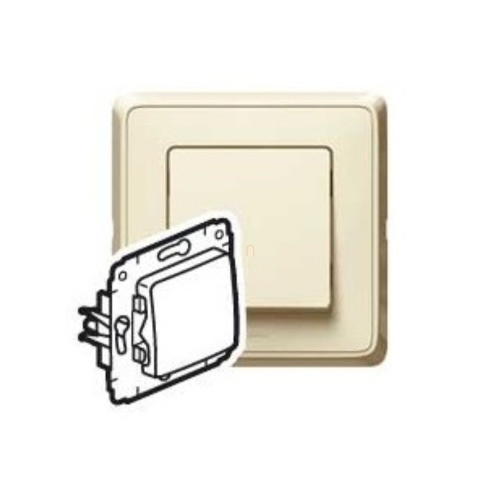 Legrand Cariva 773711 bézs N101 egypólusú nyomó keret nélkül