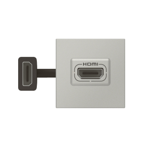  Legrand Program Mosaic HDMI 2.0 elővezetékezett aljzat 2 modul alumínium - 079279L