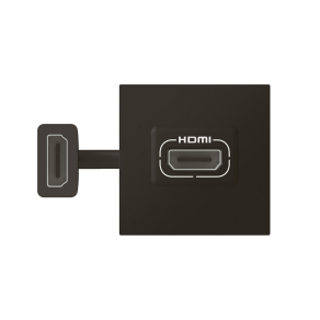   Legrand Program Mosaic HDMI 2.0 elővezetékezett aljzat 2 modul matt fekete - 079479L