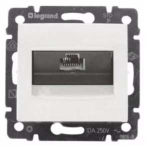  Legrand Valena 1xRJ45 UTP Cat5e aljzat, csavaros fehér - 774238