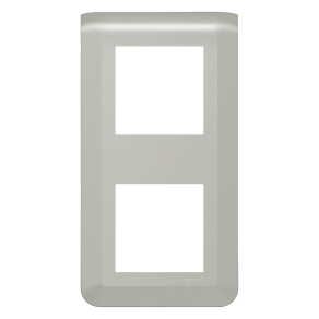   Legrand Program Mosaic keret, 2x2m, függőleges, alumínium - 079322L