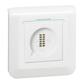   Legrand Program Mosaic mágneses csatlakozóaljzat kézi hívóegységhez, 2M, pontmátrix érintkezősor, antimikrobiális, fehér burkolattal, kerettel - 078247L