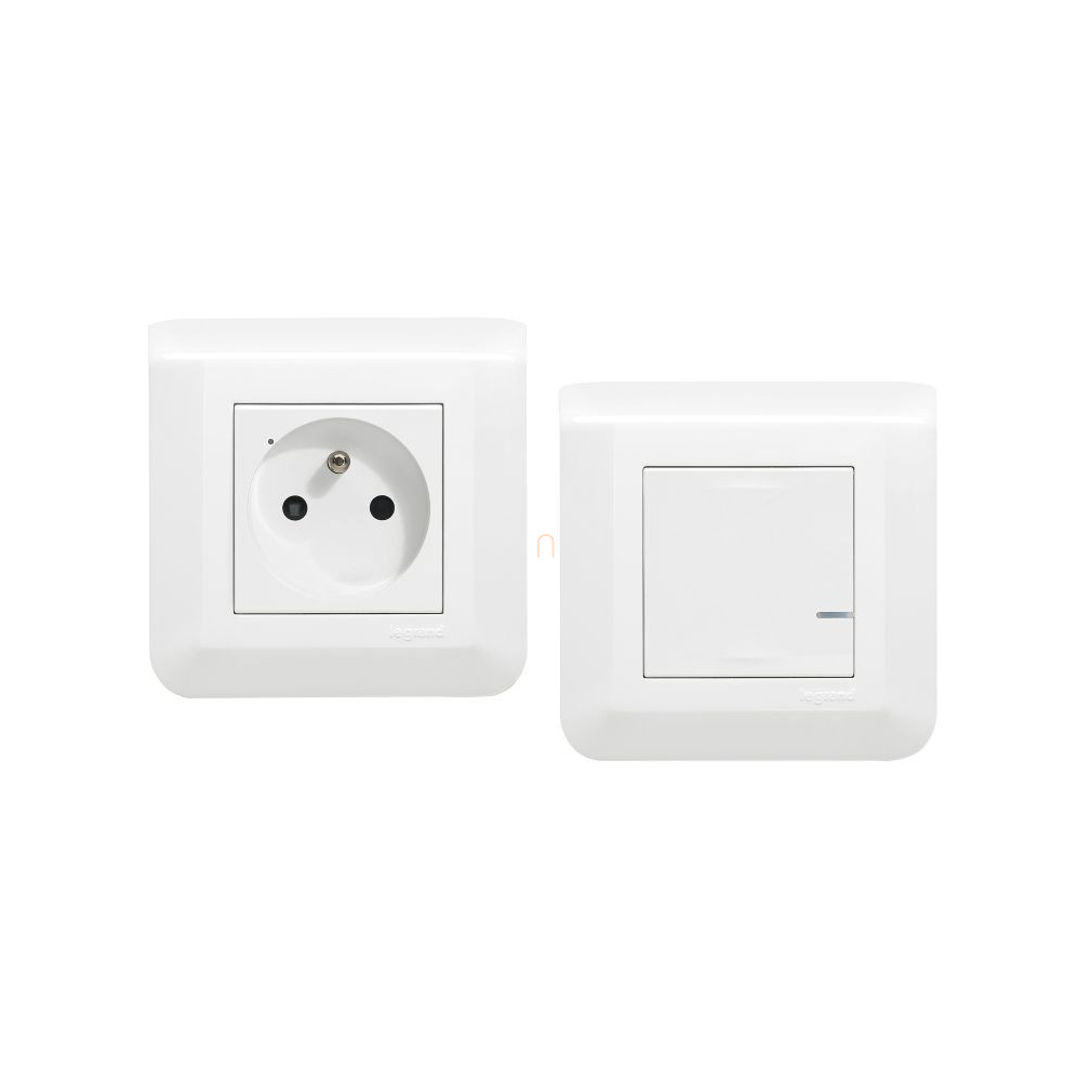 Legrand 077734L Program Mosaic előre párosított csatlakozóaljzat szett 1 db okos csatlakozóaljzatból és 1 db szimpla távvezérlő kapcsolóból álló készlet