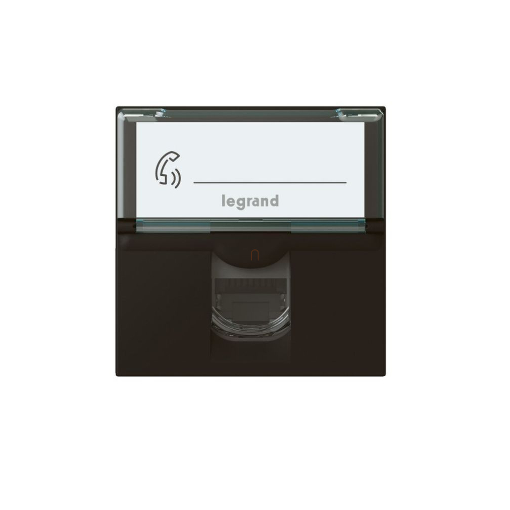 Legrand 079165L P.Mosaic RJ45 aljzat Cat 6 FTP, 2 modulos, fekete