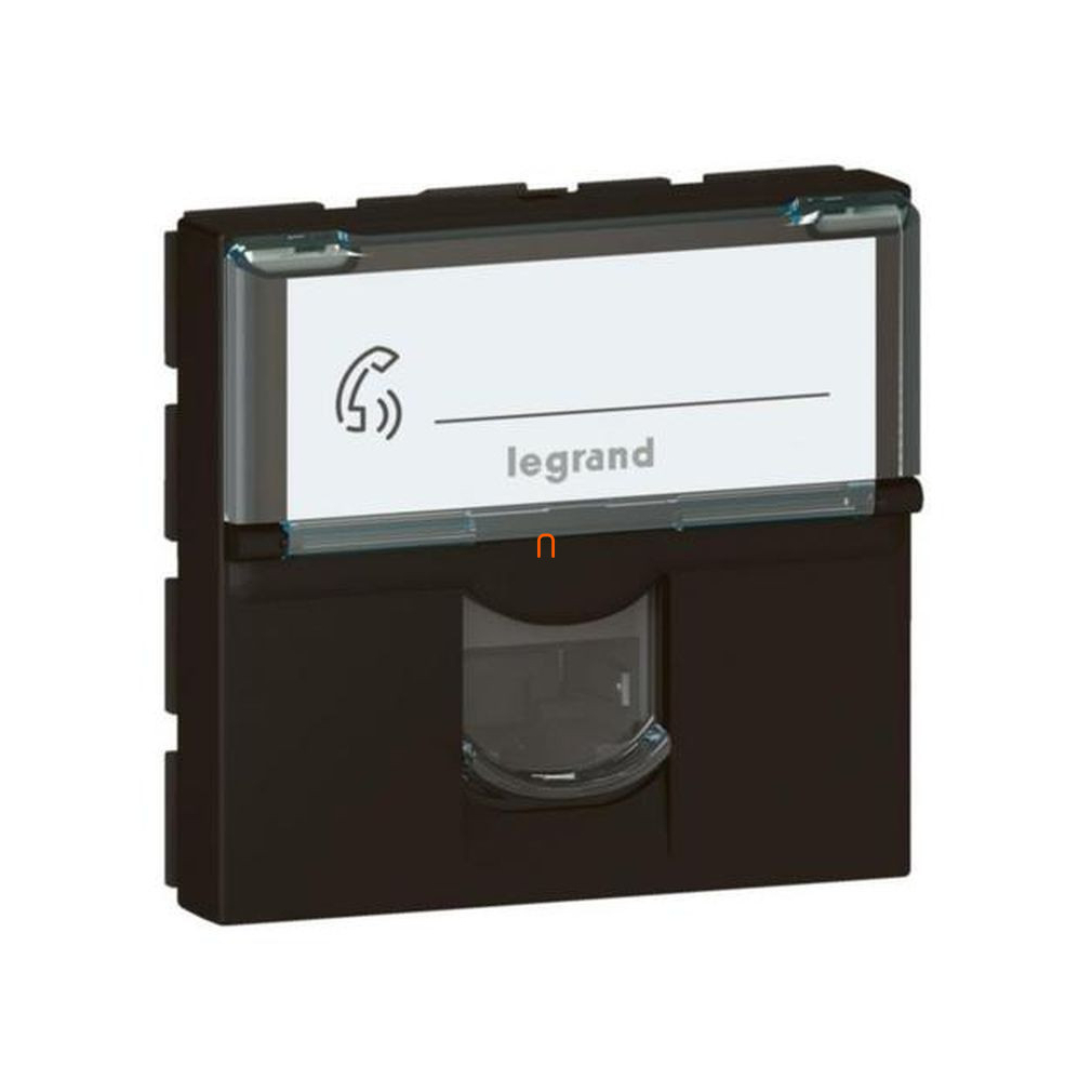 Legrand Program Mosaic RJ45 Cat.6A STP aljzat, 2 modul, matt fekete 079176L